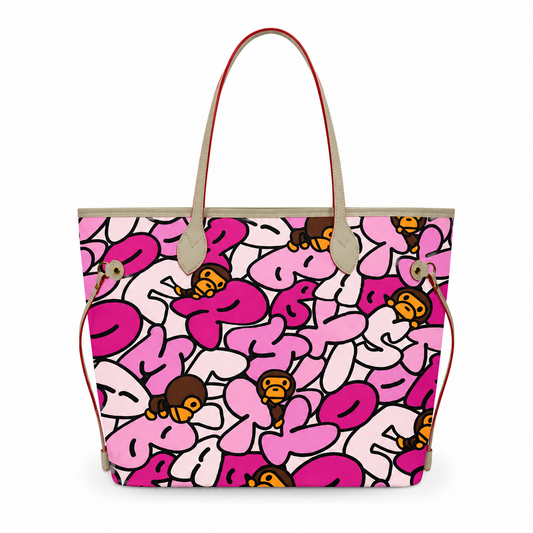Pink Bape Tote Bag